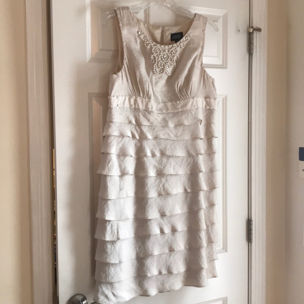 Adrianna Papell Champagne Cocktail Dress